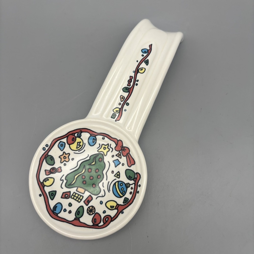 Fiesta Ware Christmas Tree Spoon‎ Rest Fiestaware Christmas Holiday HLC USA